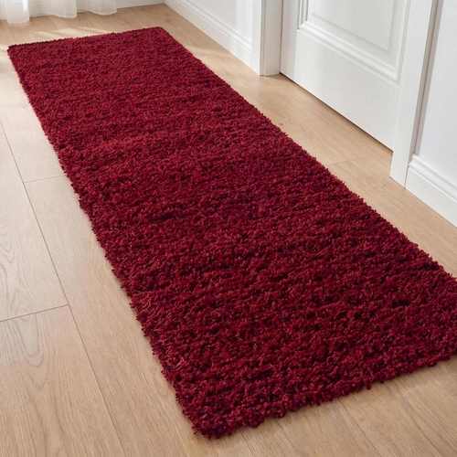Ruglenza Galaxy Shaggy Rug - Red - 60 X 220 Cm