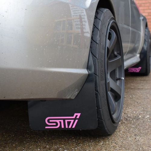 Subaru STI Mud Flap Stickers - Black