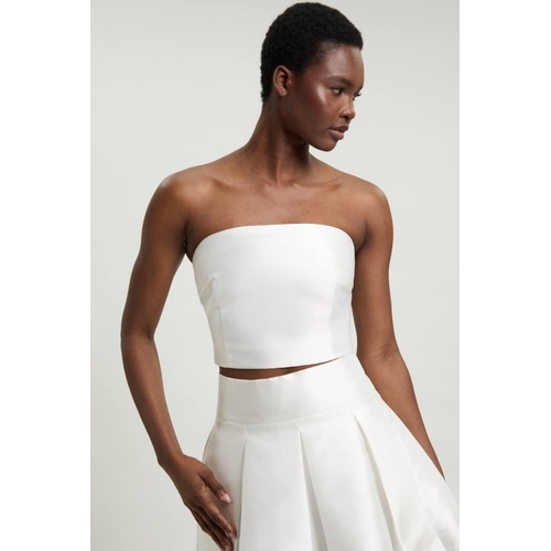 Karen Millen Bandeau Top - White - 8