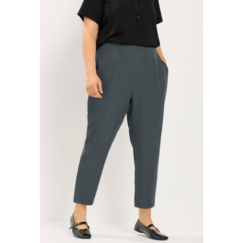 Yours Darted Waist Trousers - Grey - 14