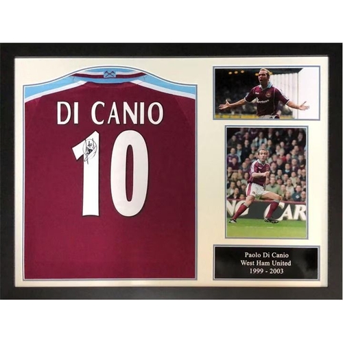 Paolo Di Canio signed & framed West Ham United shirt - AllStarSignings Ltd