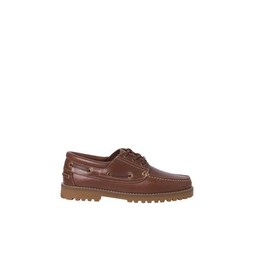 Jack & Jones Brooklyn Leather Boat Shoe - Brown - Size: 10