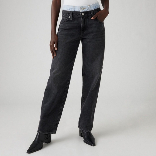 Levis 94 Layered Baggy Jeans - Black - Size 30