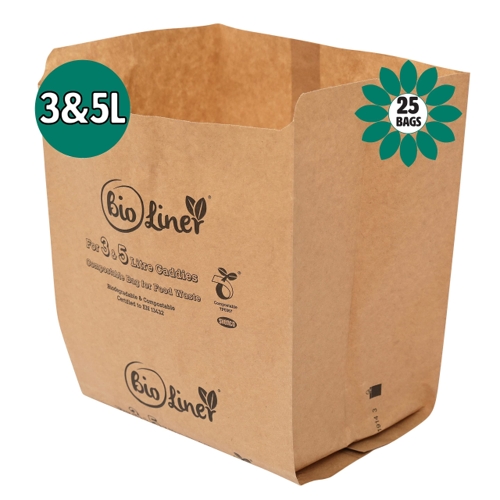 Compostable Caddy Liners - Brown - 5L