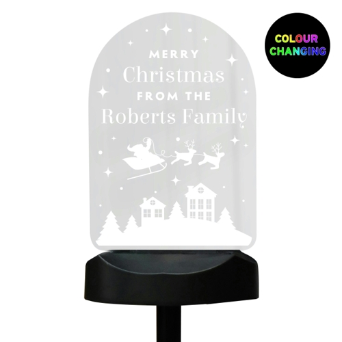 Personalised Christmas Outdoor Solar Light - Multicolor