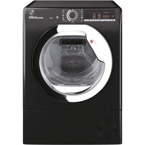 Hoover H-DRY 300 - 9Kg Heatpump Tumble Dryer - Black with Chrome Door - A++