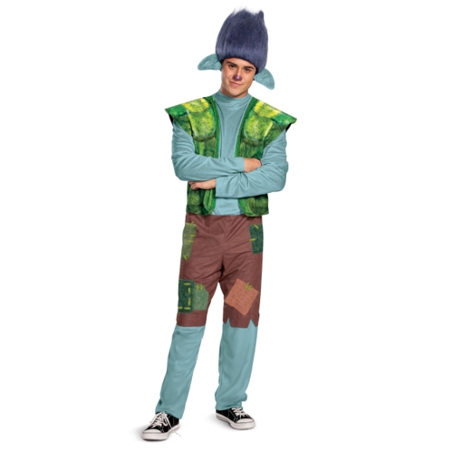 Trolls World Tour Branch Fancy Dress Costume - Brown