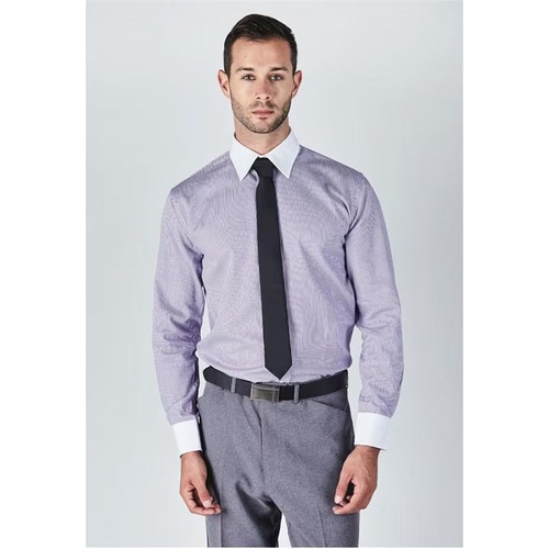 Harvey and Jones Formal Striped Shirt - Purple - 28