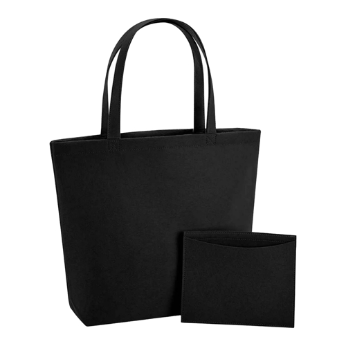Bagbase Felt Shopper - Black