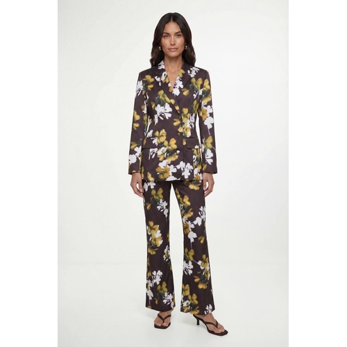 Wallis Floral Blazer Co-Ord - Brown