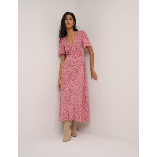 Nobodys Child Atlas Midi Dress - Pink Floral - UK 20