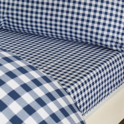 Catherine Lansfield Bamford Gingham Check Fitted Sheet - Blue