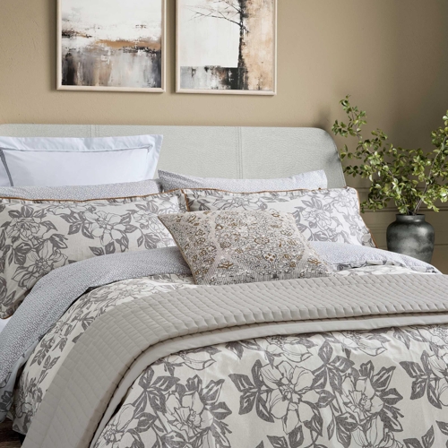 Bedeck Of Belfast Maira Duvet Cover Set - Warm Grey - King