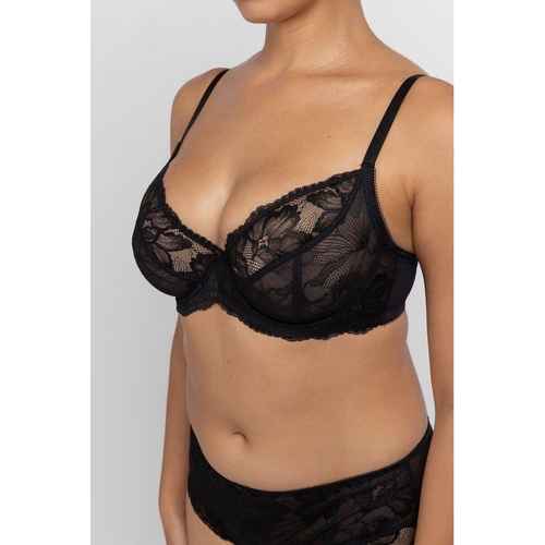 Dorina Perfect Lace UW Non Pad Plunge Bralette - Black - 36DD