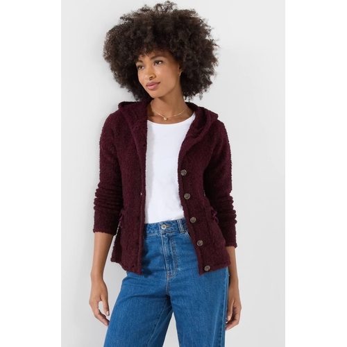 Joe Browns Joe's Favourite Hooded Button Through Cardigan - Red - Regular - Size 16