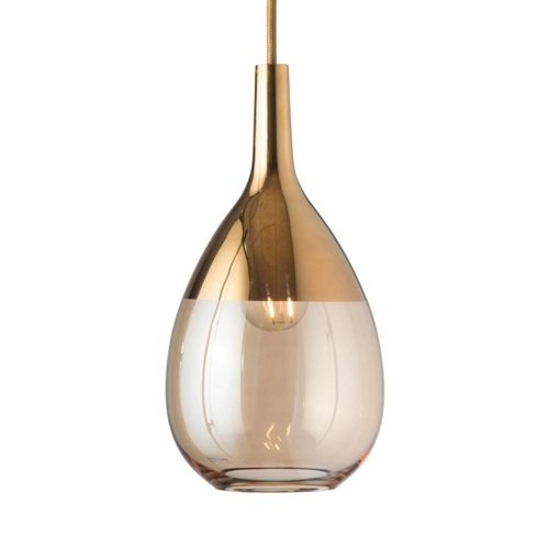 Ebb & Flow Lute Pendant Light - Small - Golden smoke / Gold