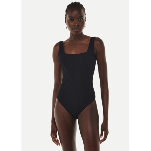 Whistles Square Neck Swimsuit - Black - Size 12