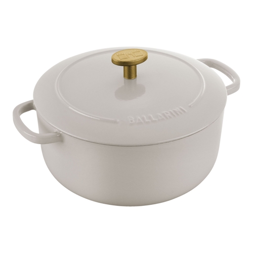 BALLARINI Bellamonte Cocotte - 20 cm - Cast iron - Ivory White
