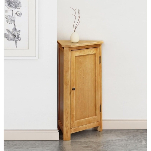 Aston Corner Display Unit - Brown - Hallowood Furniture