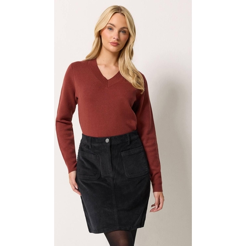 M&Co Pocket Detail Corduroy Mini Skirt - Black - 10