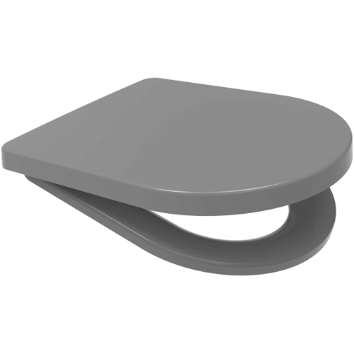 Euroshowers Middle D Soft Close Toilet Seat - Grey