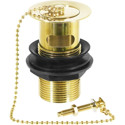 Sink Basin Waste Plug - SPARES2GO - Gold