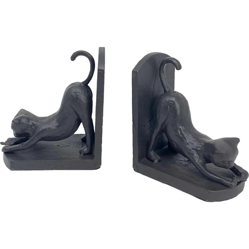 Cat Book Ends - 13cm - Brown