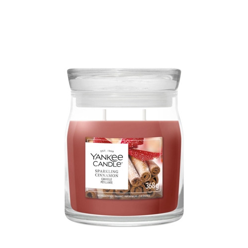 Yankee Candle Sparkling Cinnamon Scented Candle - Red