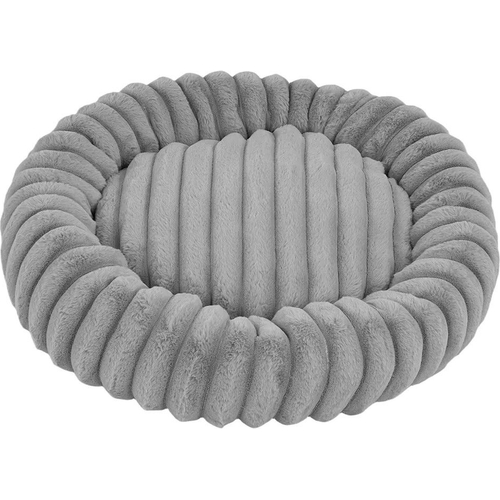 Living and Home Warm & Cosy Round Pet Bed - Grey - Size 2