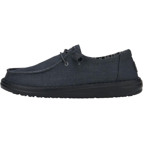 Hey Dude Wendy Stretch Canvas - Black/Black - UK 7
