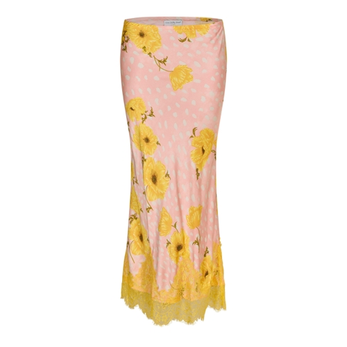 Never Fully Dressed Skirt - Floral - Pink - Size 12