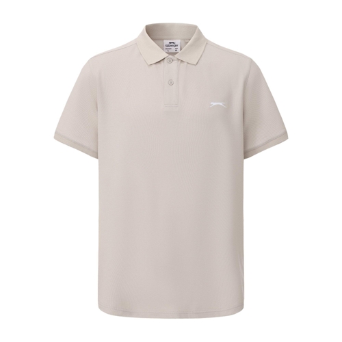 Slazenger Plain Polo Shirt - Beige - Regular - M