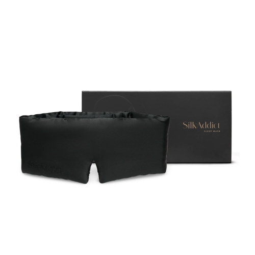 Silk Addict 100% Mulberry Silk Sleep Mask - Black