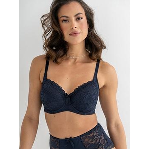 Pour Moi Rebel Underwired Side Support Bra - 36HH - Blue