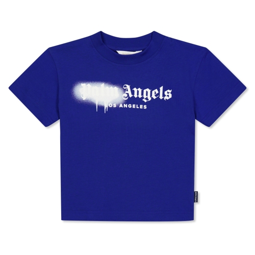 Palm Angels Palm Spray Tee - Blue/White - Kids