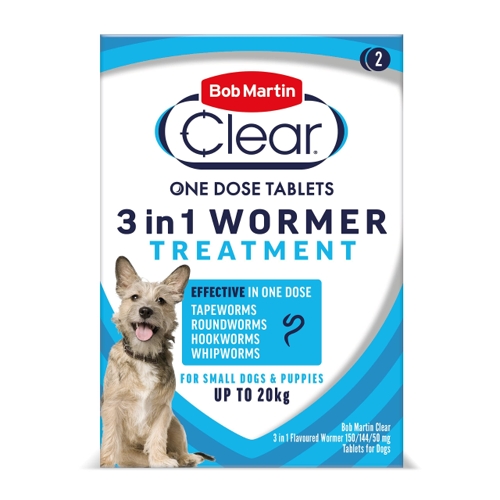 Bob Martin Clear 3 in 1 Dog Wormer - 2 Pack