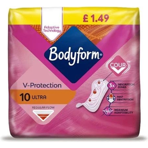 Bodyform Ultra Normal V-Protection Regular Flow - Pack of 10
