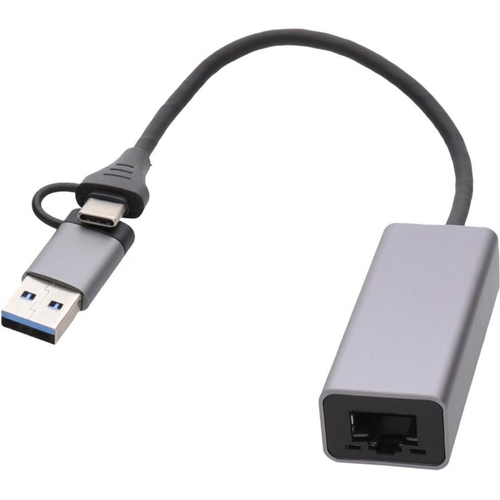 Kenable Usb 3.1 Type C And Usb 3.0 A To Rj45 Gigabit Ethernet Network Socket - Black