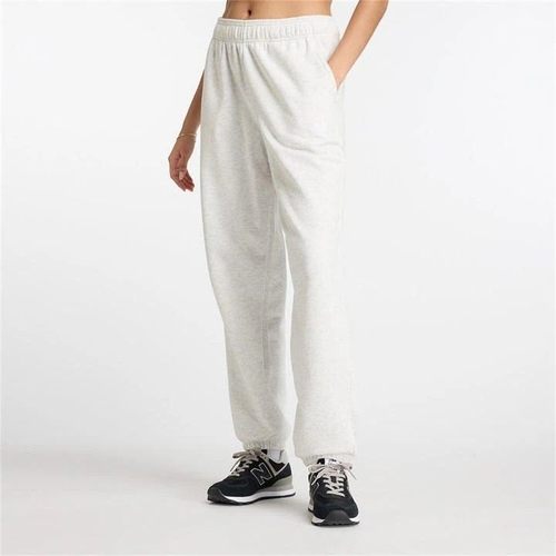 New Balance Closed Hem Fleece Joggers - Grey - Size: 10
