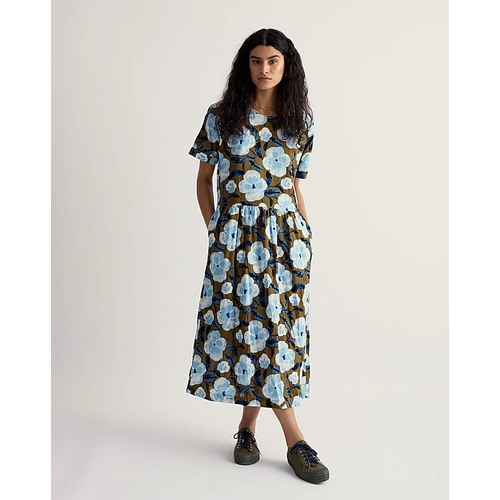 Seasalt Cornwall Brouse Dress - Green/Blue - Size: 26