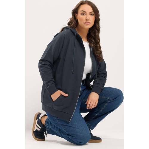 Yours Zip Through Hoodie - Blue - 22