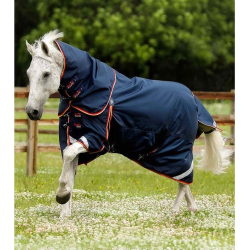 Premier Equine Buster Zero Turnout Rug with Classic Neck Cover - Blue