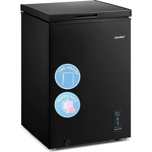 Living and Home Freestanding Chest Freezer - 99L - Black - A
