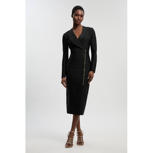 Karen Millen Midi Dress - Black - Size 10