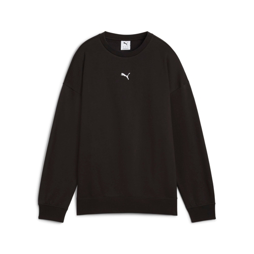 Puma Ess Oversized Crew Fl Sweatshirt - Black - UK 10