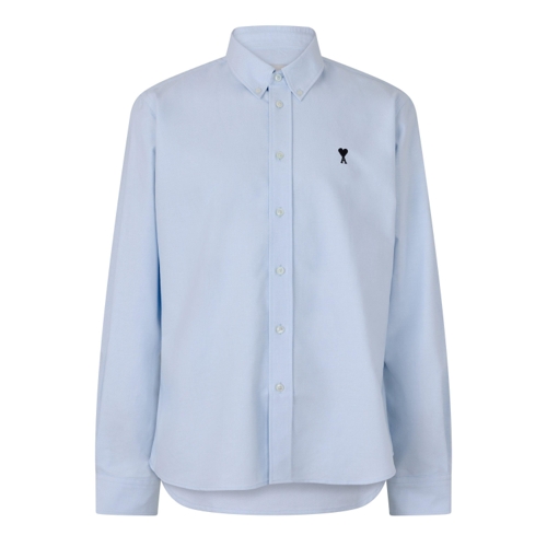 Ami Paris De Coeur Button-Down Shirt - Blue - Regular - M