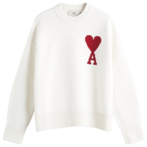 AMI Paris - Ami De Coeur Sweater - White - Wool