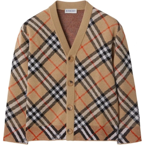 Burberry Graham Check Cardigan - Beige - Checkered - 7-8