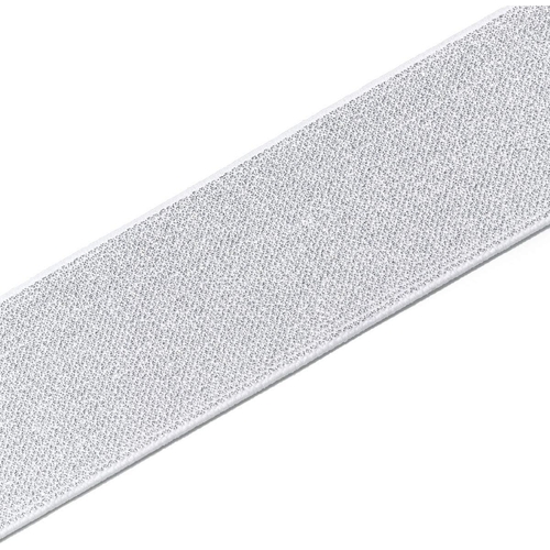 Prym Sparkle Metallic Lurex Elastic - White Silver