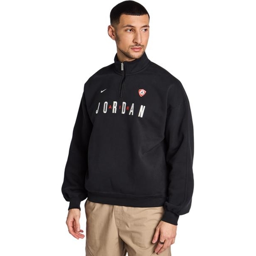 Jordan Flight Graphic 1/2 Zip Fleece - Black